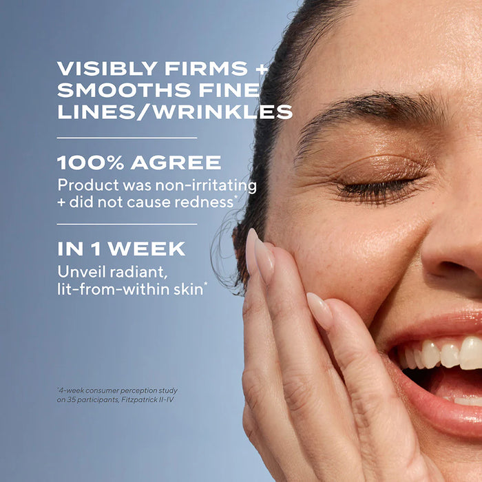 Murad Superactive SPF 50 Wrinkle-Fighting Moisturizer visibly firms and smooths fine lines/wrinkles. 100% agree product was non-irritating and did not cause redness. In 1 week, unveil radiant lit from within skin. Based upon a 4 week consumer perception study on 35 participants 