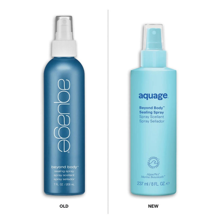 Aquage Beyond Body Sealing Spray old vs new packaging