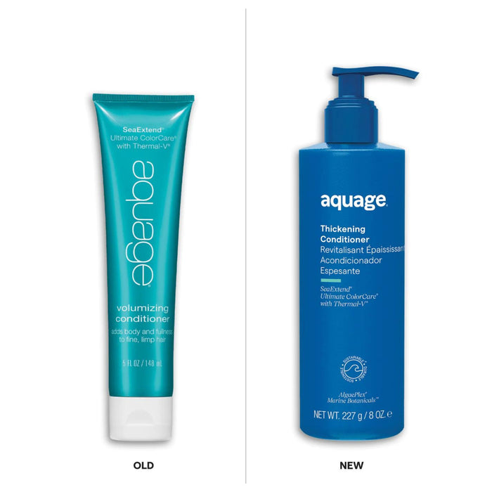 Aquage Thickening Conditioner old vs new packaging