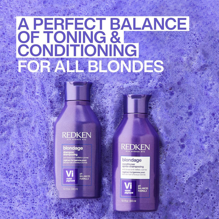 Redken Blondage Purple Shampoo and Conditioner Set For Blonde & Highlighted Hair