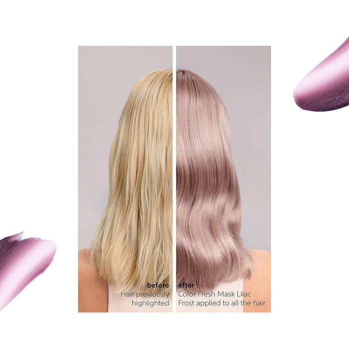 Wella Color Fresh Mask in color Lilac Frost before and after
