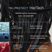 Advertisement for Tri-Protekt HairTech with text and images of hair and ingredients.