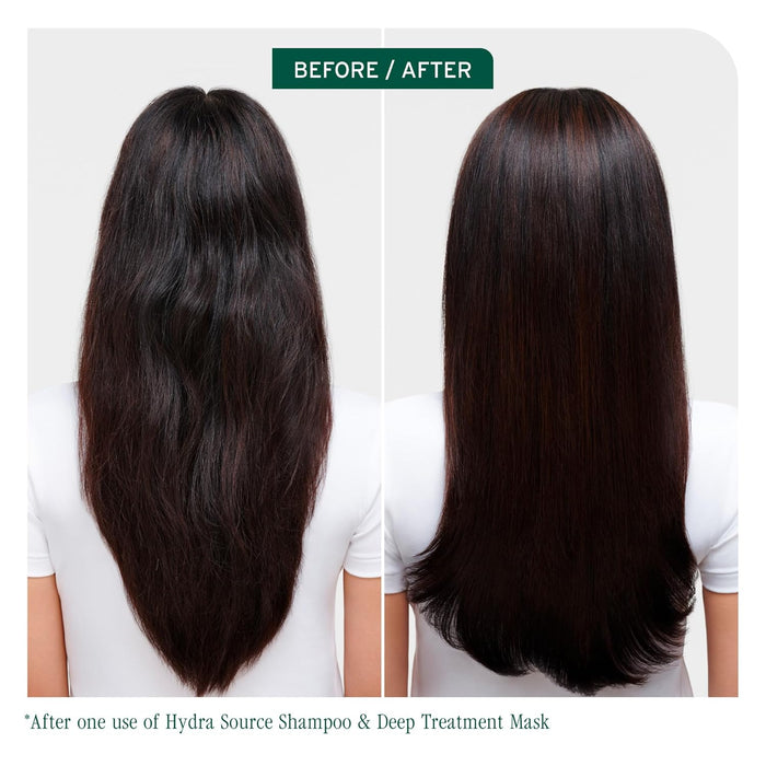 Before and After using Biolage Hydra Source Deep Treatment Mask