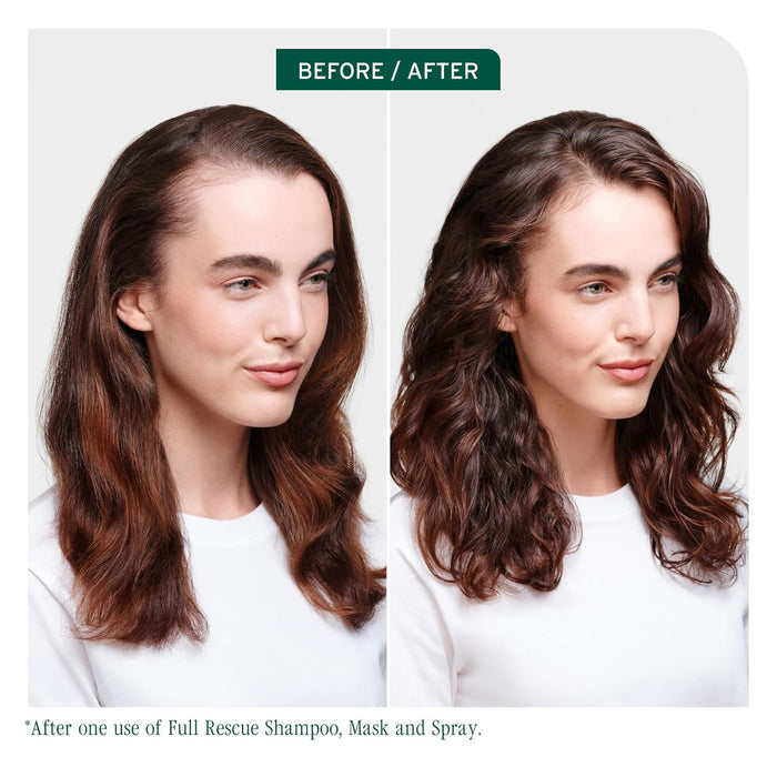 Before and After using Biolage Full Rescue Restorative Hair Mask