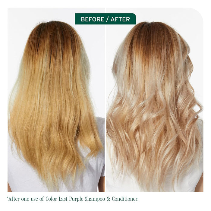 Before and After using Biolage Color Last Purple Shampoo