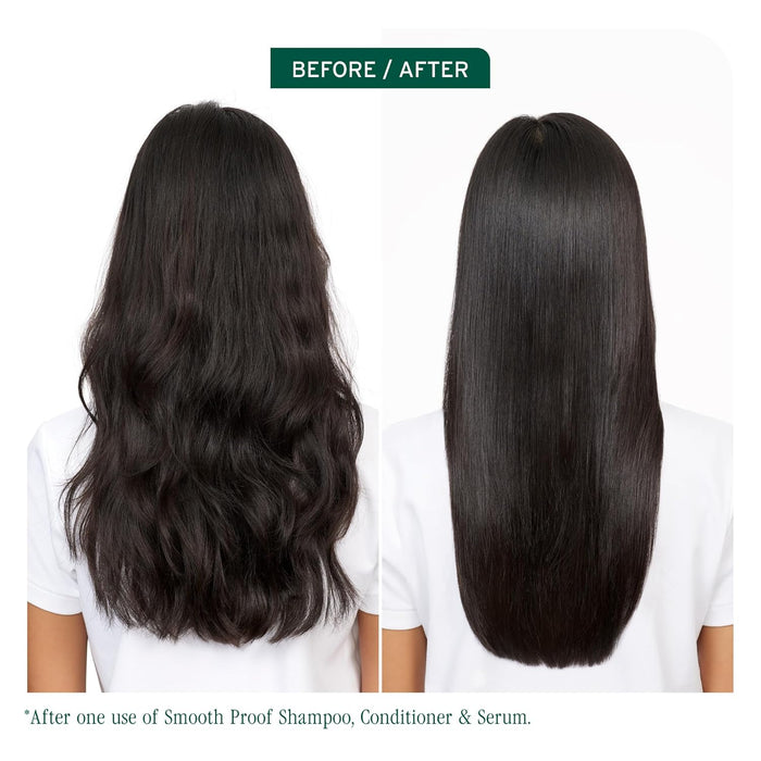 Before and After using Biolage Smooth Proof Serum 