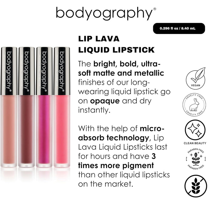 Bodyography Lip Lava Liquid Lipstick (9 Shades)