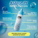 AstroLift reparative volume spray bottle with product features on a blue background