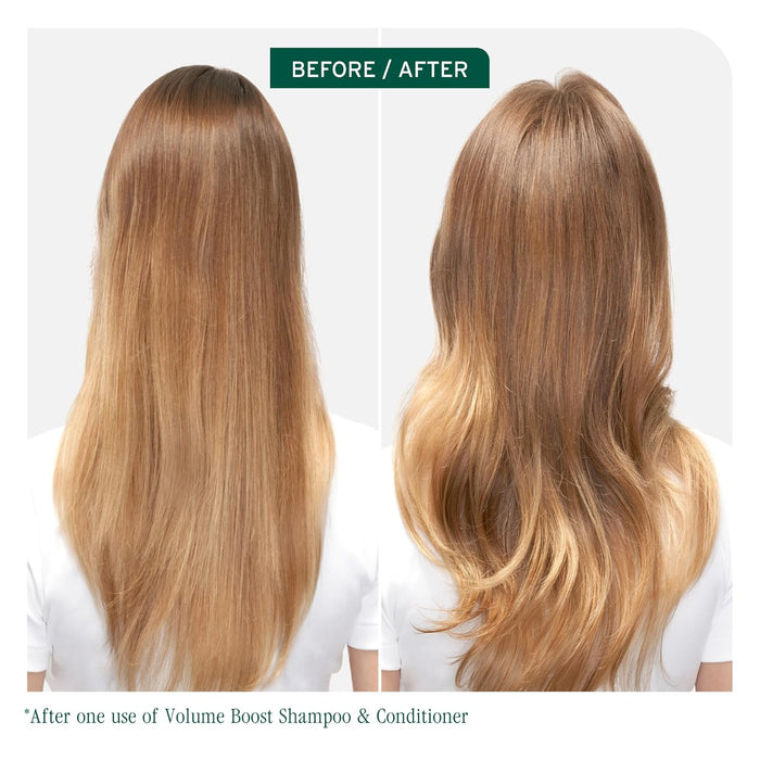 Before and after using Biolage Volume Boost Conditioner