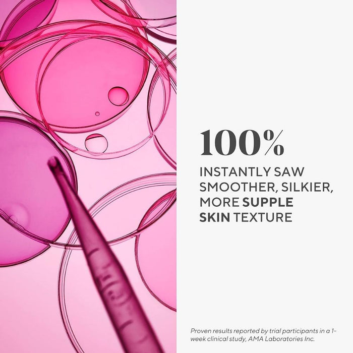 100% instantly saw smoother, silkier, more supple skin texture in a clinical study