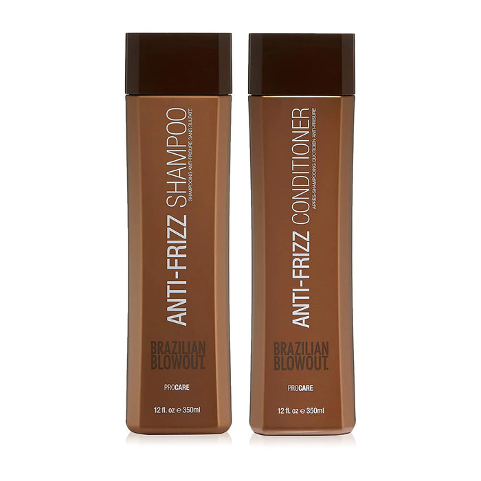 Brazilian Blowout Anti-Frizz Duo Kit includes shampoo 12oz. and conditioner 12oz.