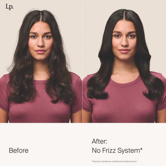 Before and After use of Living Proof No Frizz System