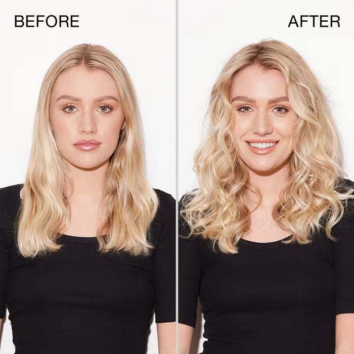 Before and after using Kenra Thermal Styling Spray 19 