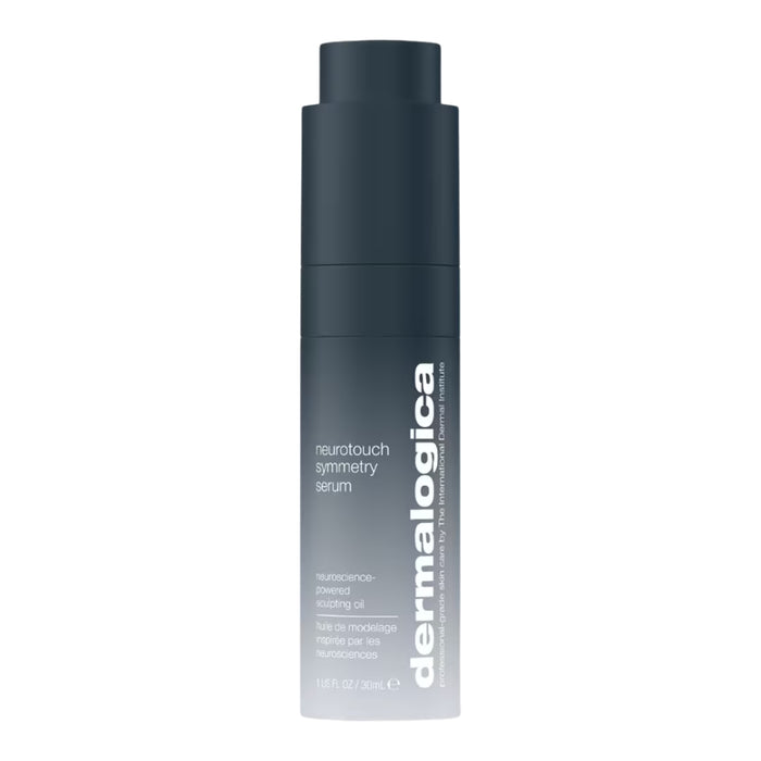Dermalogica neurotouch symmetry serum bottle on a white background