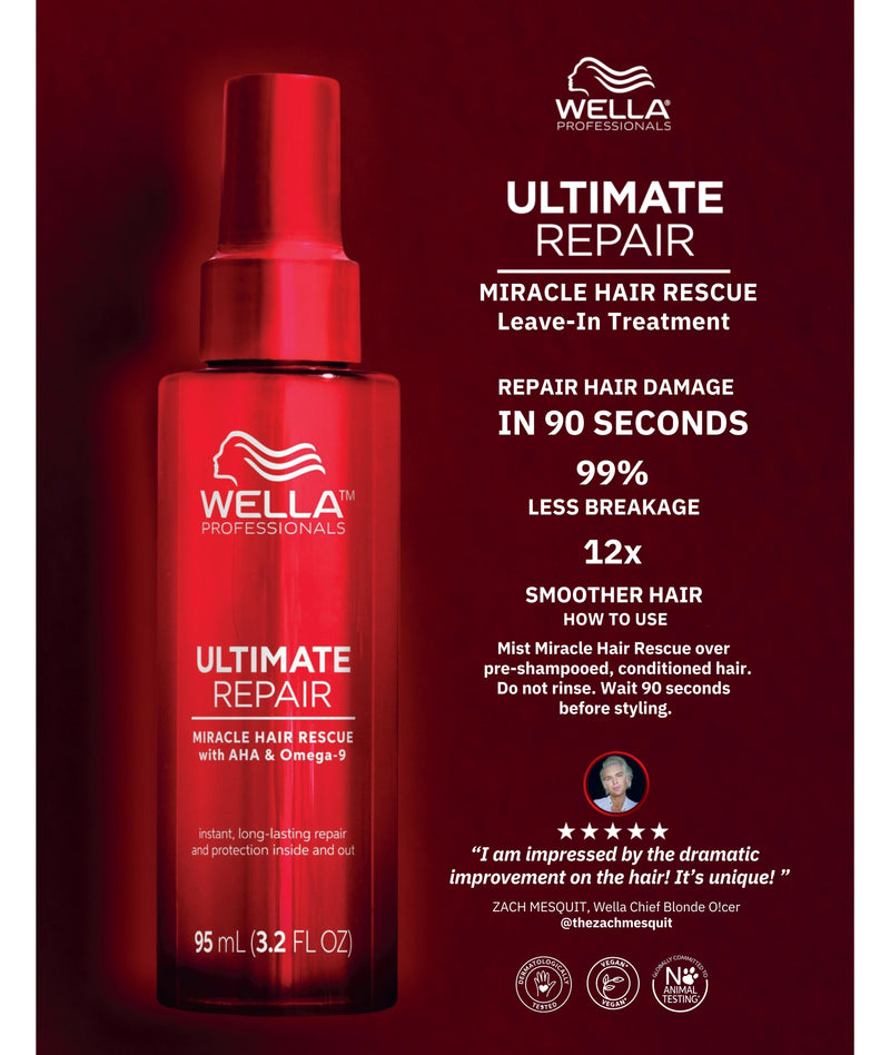 New! Wella Ultimate Repair Miracle Hair Rescue Spray for breakage and damage