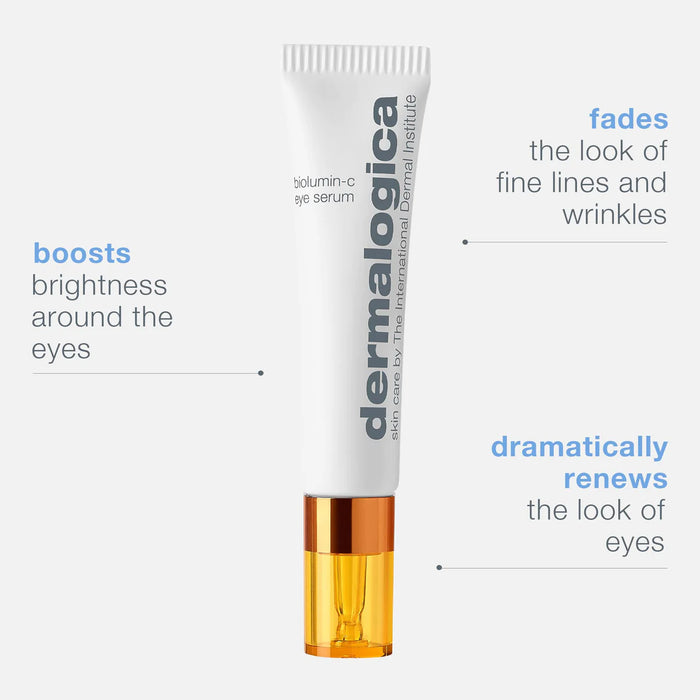 Dermalogica BioLumin-C Eye Serum boosts brighteness around the eyes and dramatically renews the look of eyes