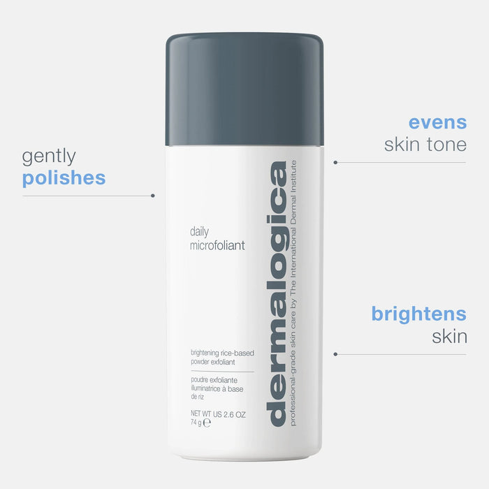 Dermalogica Daily Microfoliant gently polishes, evens skin tone, and brightens skin
