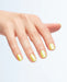 OPI nail lacquer "sunscreening my calls" on nails