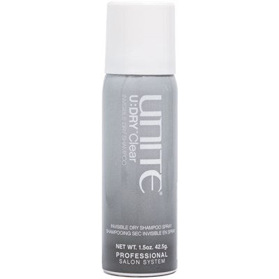 Unite U:DRY Clear Dry Shampoo 1.5oz. can on a white background