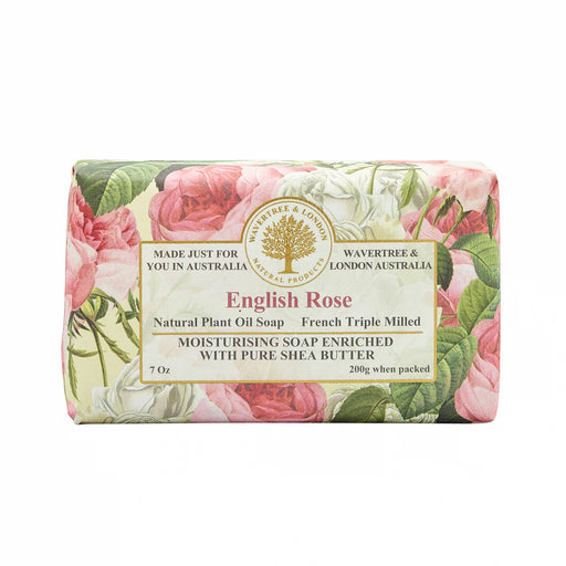 Wavetree and London soap bar in scent English Rose 7oz size