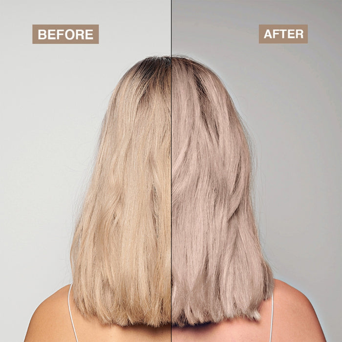 Schwarzkopf Professional BlondMe Neutralizing Spray Conditioner for Cool Blondes before and after use 