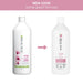Matrix Biolage Color Last Conditioner in 33.8 oz old packaging vs. new packaging. New look, same great formula