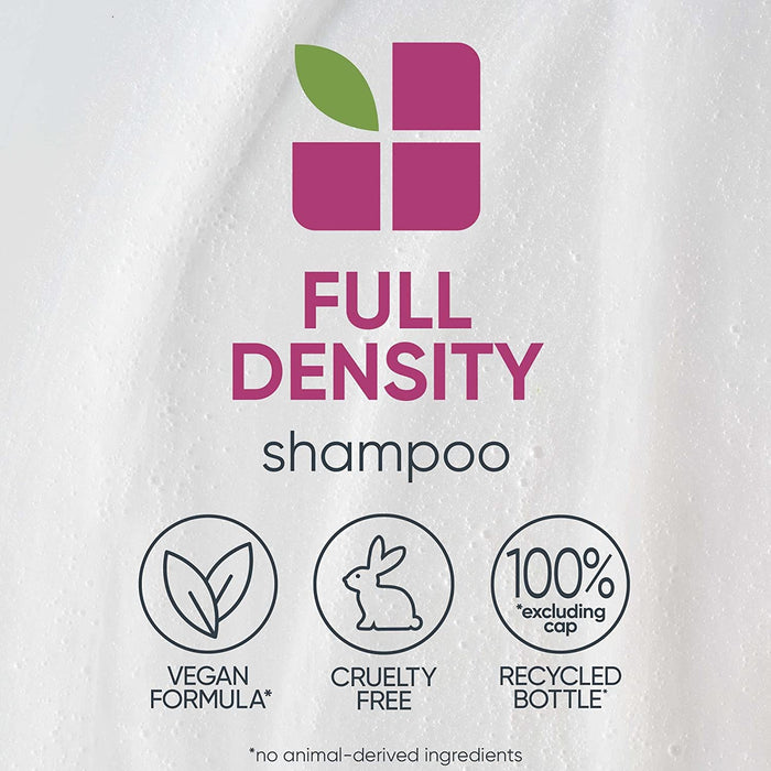 Matrix Biolage Full Density Shampoo vegan formula, cruelty free, 100% recycled bottle excluding cap