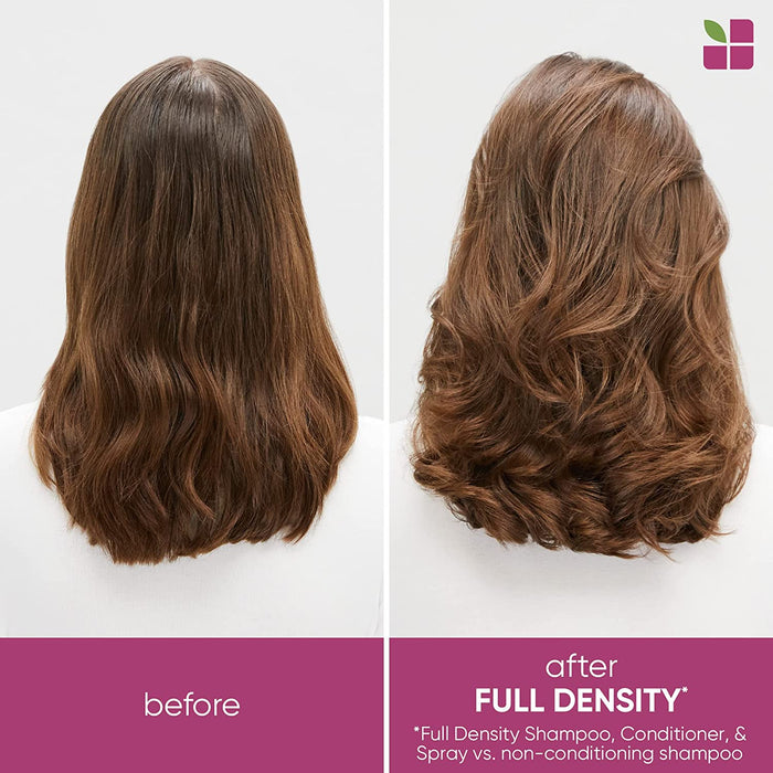 Matrix Biolage Full Density shampoo before and after testimonial images