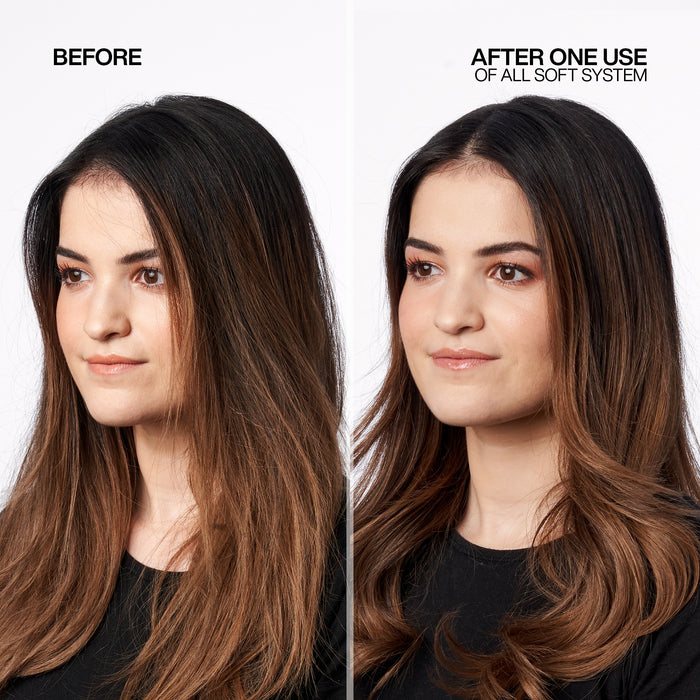 Redken All Soft Heavy Cream Before and After