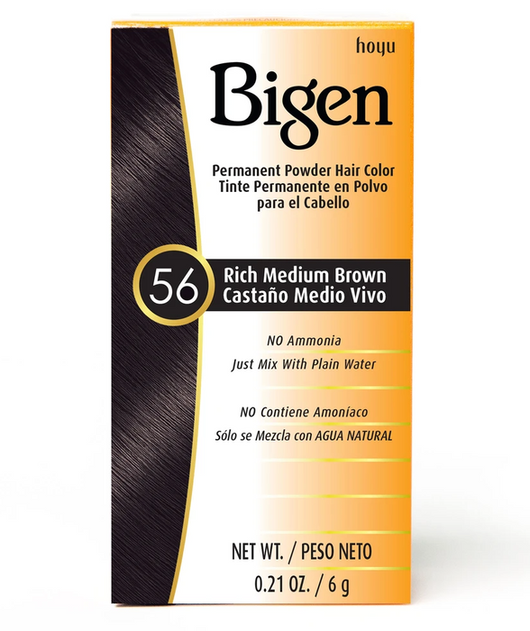 Bigen Permanent Powder Hair Color #56 Rich Medium Brown