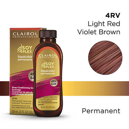 Clairol Professional Soy4Plex Liquicolor Permanent 4RV Light Red Violet Brown