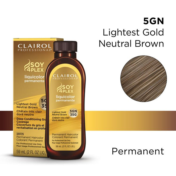 Clairol Professional Soy4Plex Liquicolor Permanent 5GN Lightest Gold Neutral Brown