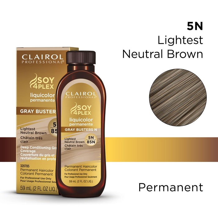 Clairol Professional Soy4Plex Liquicolor Permanent 5N Lighest Neutral Brown