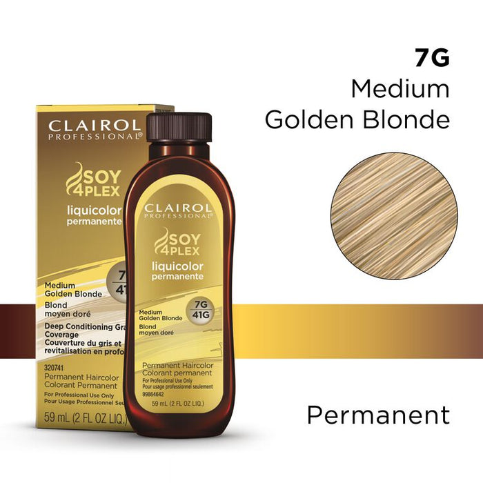 Clairol Professional Soy4Plex Liquicolor Permanent 7G Medium Golden Blonde