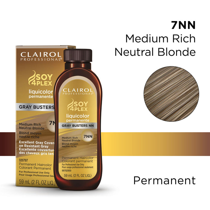 Clairol Professional Soy4Plex Liquicolor Permanent 7NN Medium Rich Neutral Blonde