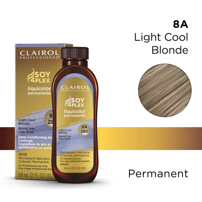 Clairol Professional Soy4Plex Liquicolor Permanent 8A Light Cool Blonde