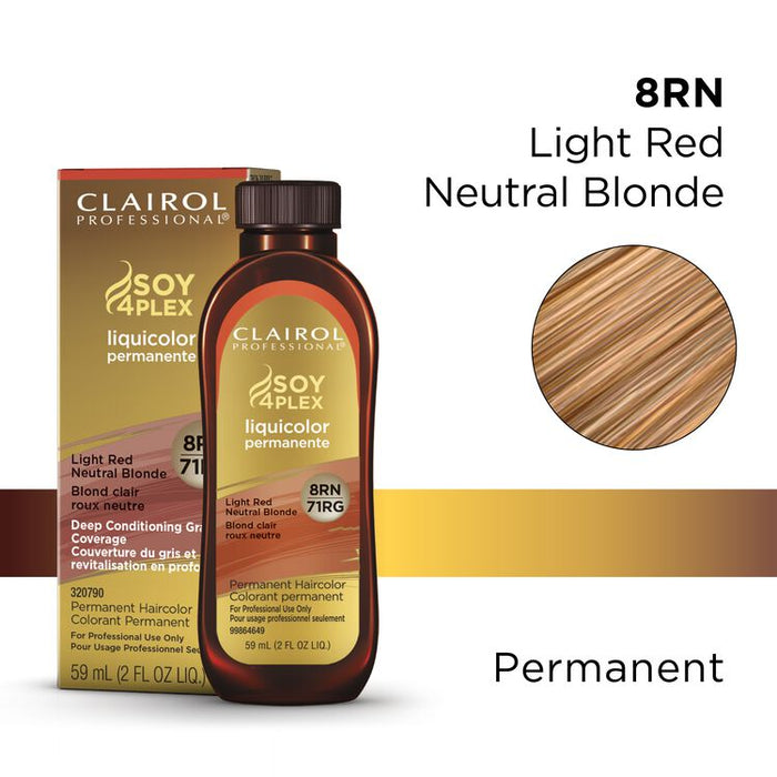 Clairol Professional Soy4Plex Liquicolor Permanent 8RN Light Red Neutral Blonde