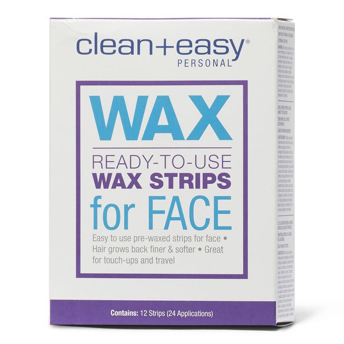 Clean + Easy Ready-to-Use Wax Strips for Face