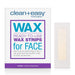 Clean + Easy Ready-to-Use Wax Strips for Face