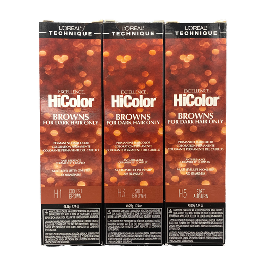 L'Oreal Excellence HiColor - Browns for Dark Hair Only 1.74 oz.