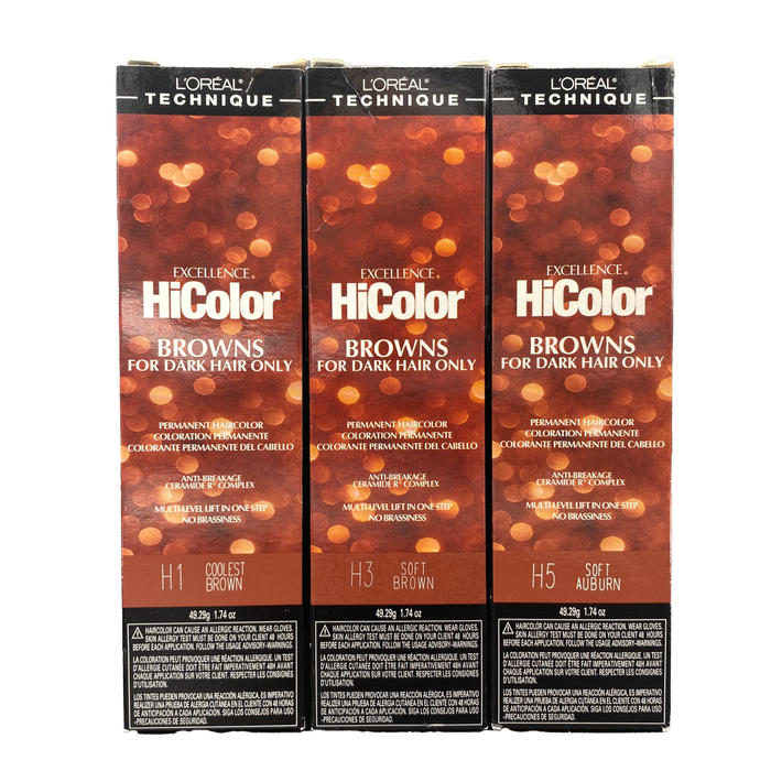 L'Oreal Excellence HiColor - Browns for Dark Hair Only 1.74 oz.