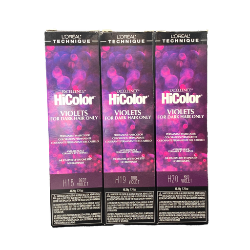 L'Oreal Excellence HiColor - Violets for Dark Hair Only 1.74 oz.