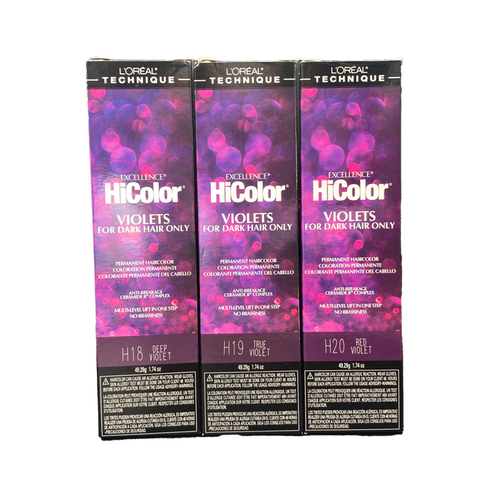 L'Oreal Excellence HiColor Permanent Hair Color (H18 Deep Violet)