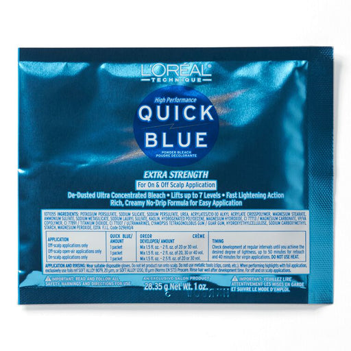 L'Oreal Quick Blue High Performance Powder Lightener 1oz. Packet