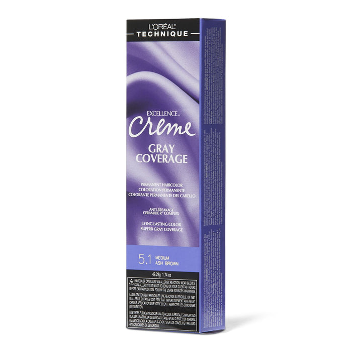 L'Oreal Excellence Creme Gray Coverage Hair Color 1.74 oz. 5.1 Medium Ash Brown