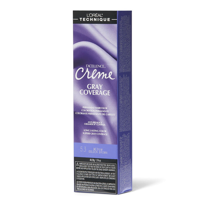 L'Oreal Excellence Creme Gray Coverage Hair Color 1.74 oz. 5.3 Medium Golden Brown