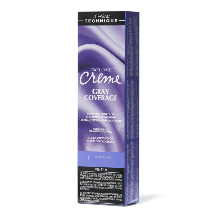 L'Oreal Excellence Creme Gray Coverage Hair Color 1.74 oz. 9 Light Blonde
