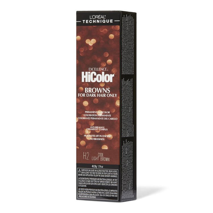 L'Oreal Excellence HiColor - Browns for Dark Hair Only 1.74 oz. H2 Cool Light Brown