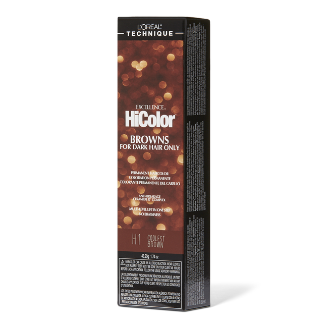 L'Oreal Excellence HiColor - Browns for Dark Hair Only 1.74 oz. H1 Coolest Brown