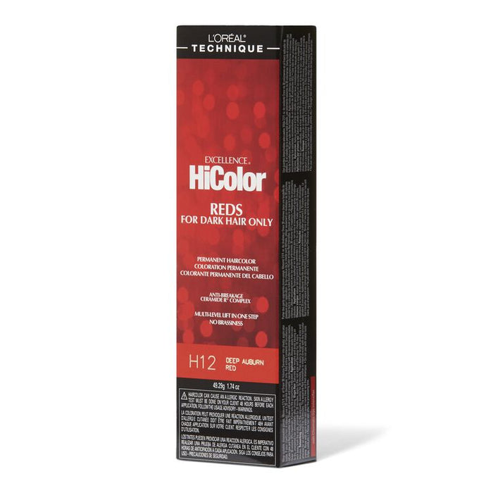 L'Oreal Excellence HiColor - Reds for Dark Hair Only 1.74 oz. H12 Deep Auburn Red